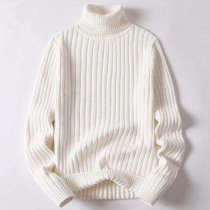 Unisex Turtleneck Striped Sweater