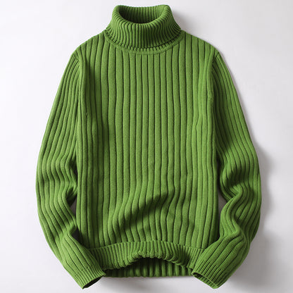 Unisex Turtleneck Striped Sweater