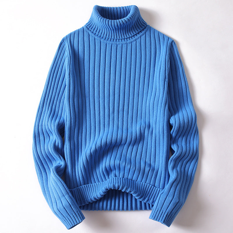 Unisex Turtleneck Striped Sweater