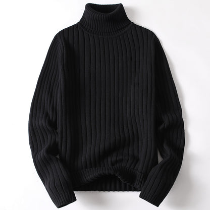 Unisex Turtleneck Striped Sweater