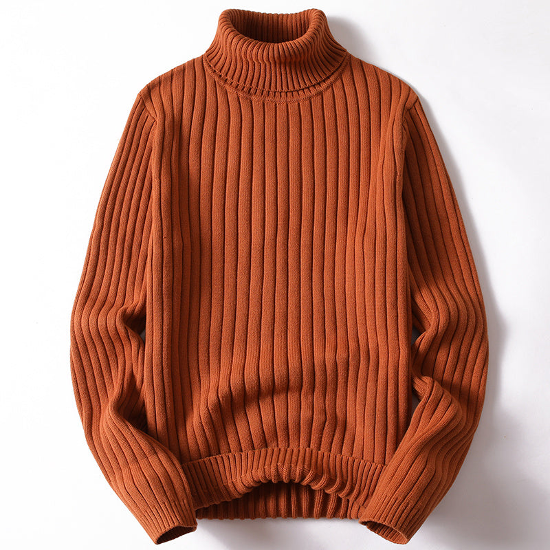 Unisex Turtleneck Striped Sweater